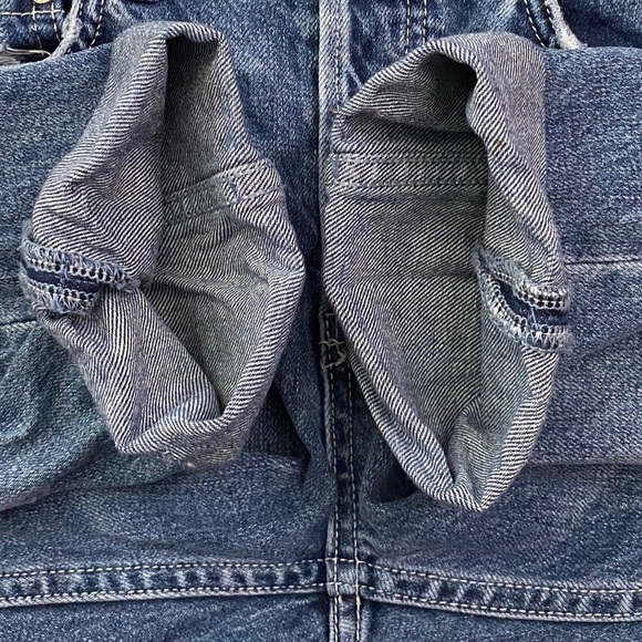 We The Free Free People Medium Blue Wash Cropped Folded Hem Distressed Jeans 25 - Picture 14 of 16